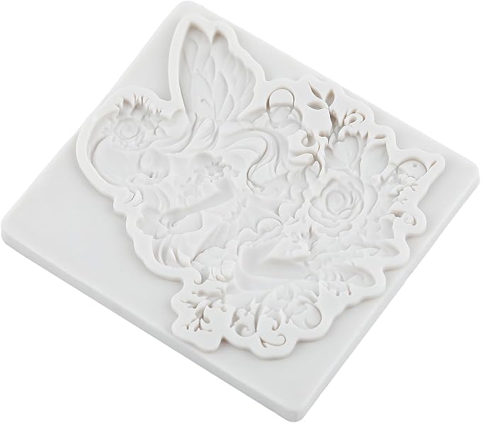 Flower Fairy Polymer Clay Molds Butterfly Fairy Silicone Mold for Epoxy Resin Casting DIY Crafts Air Dry Polymer Crafts Supplies Clay Tools