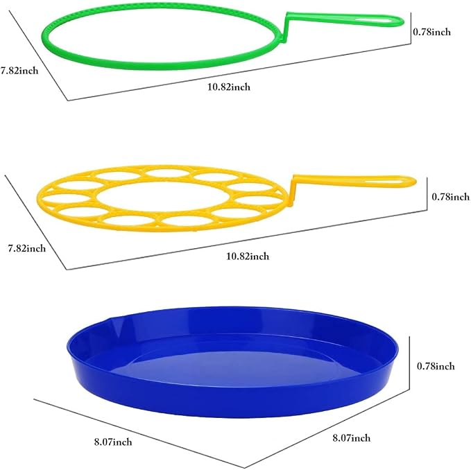 B bangcool Big Bubble Wands Set: Large Bubble Maker, Giant Bubble Wand Bubbles Maker with Tray Bubble Sticks for Kids