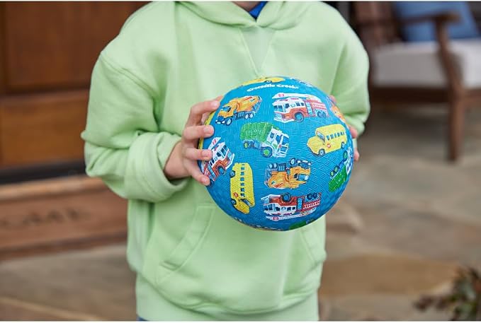 Crocodile Creek Playground Ball - Durable Rubber Ball for Kids Ages 3 and Up - Bouncy Inflatable Ball for Kickball, Indoor Games, and Outdoor Sports - PVC-Free