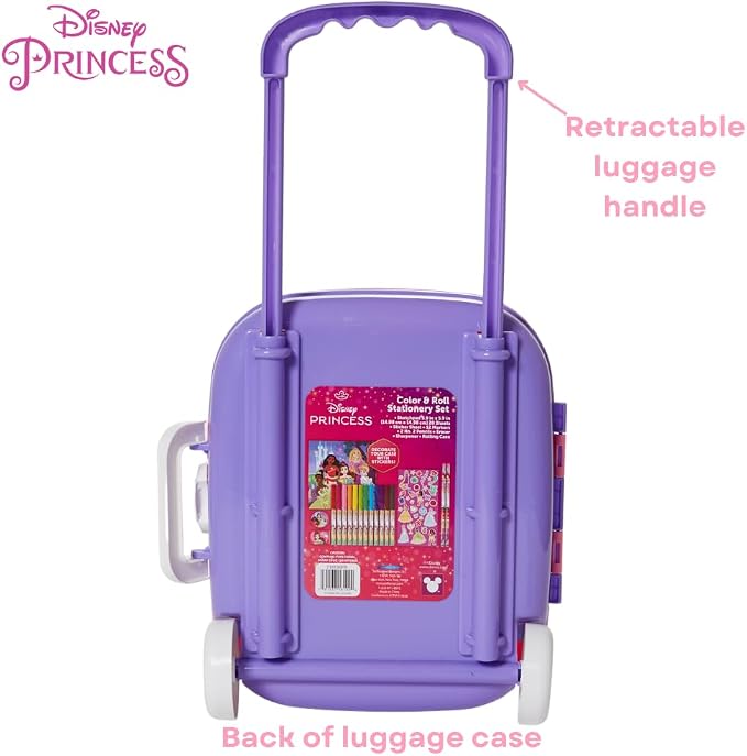 Disney Princess Color and Roll Activity Set with Carrying Case, Stickers, & Art Supplies