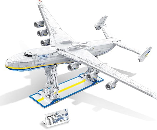 Antonov An-225 Technik 1:84 Large Transport Aircraft Building Blocks Set, 5350 Pieces MOC Airplane Model Building Kit, Military Fans Model- Collection Gift for Adult