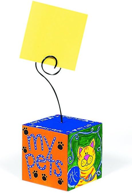Fun Express DIY Wood Photo Holder Block Craft Kits Set of 12 - Wooden Picture Frames for Arts and Crafts for Kids Ages 8-12 | Unfinished Wood Crafts Kids Ages 4-8 | Fun Home Activities & Classroom
