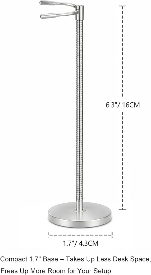 2 Pack Silver Action Figure Stand with Magnetic Base –Stop Motion Rig with Adjustable Dual-Arm Clip for 6''-7'' Figures – Action Figure Display Holder Stand Base Compatible with HG RG SD SHF Gundam 1/144 Toy