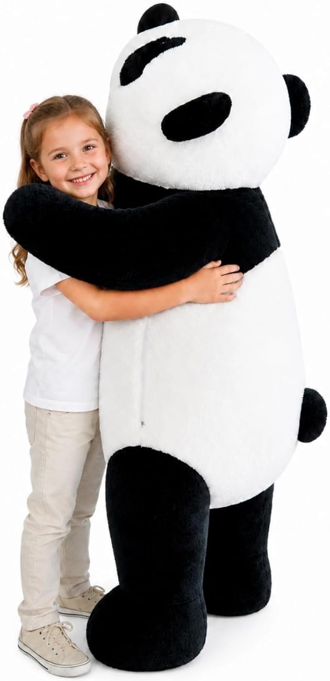 BENINY Giant Panda Stuffed Animal 4Ft, Large Soft Panda Body Pillow Plush for Girls Boys Kids, Oversize Cute Stuffed Toy Gift for Christmas, Birthday, Baby Shower