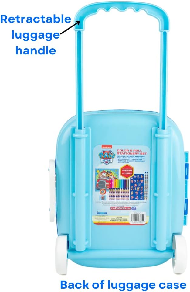 Innovative Designs Nickelodeon Paw Patrol Color and Roll Activity Set with Carrying Case, Stickers, & Art Supplies