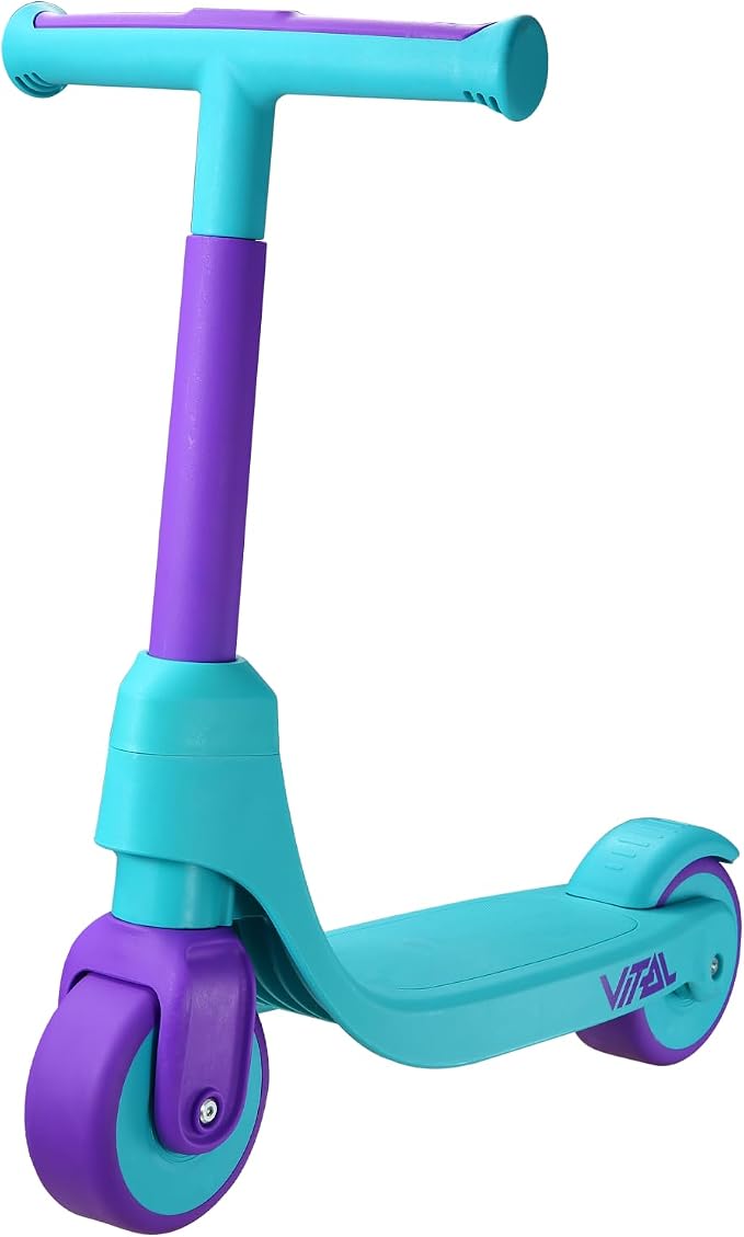 Vital First 2 Wheel Toddler Scooter | Beginner Balance Training Kids Toys for Ages 2-5 | Durable Lightweight Design & Fixed Height Kids Scooter | Wide Wheels and Foot Brake
