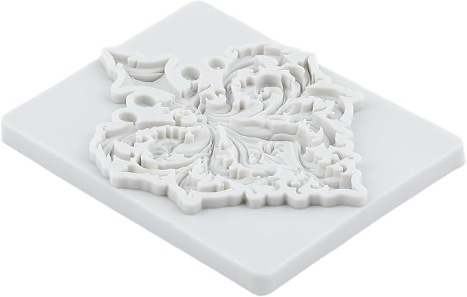 Baroque Style Relief Polymer Clay Molds Curlicues Scroll Lace Silicone Mold for Epoxy Resin Casting DIY Crafts Air Dry Polymer Crafts Supplies Clay Tools