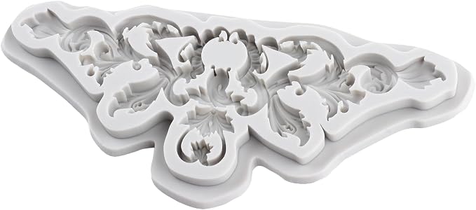 Baroque Polymer Clay Molds Curlicues Scroll Lace Relief Flower Silicone Mold for DIY Crafts Epoxy Resin Casting Air Dry Polymer Clay Plaster Jewelry Making