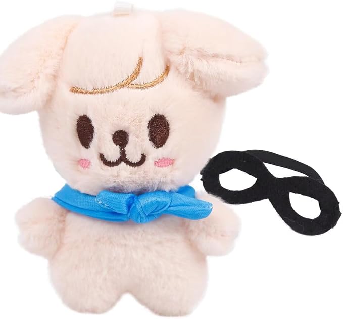 JUNG KOOK SKZ Plushies Skzoo 3RD Stuffed Animal Toy Skz Merch Fans Meeting Dolls with Sunglasses Removable for Fans (PuppyM)
