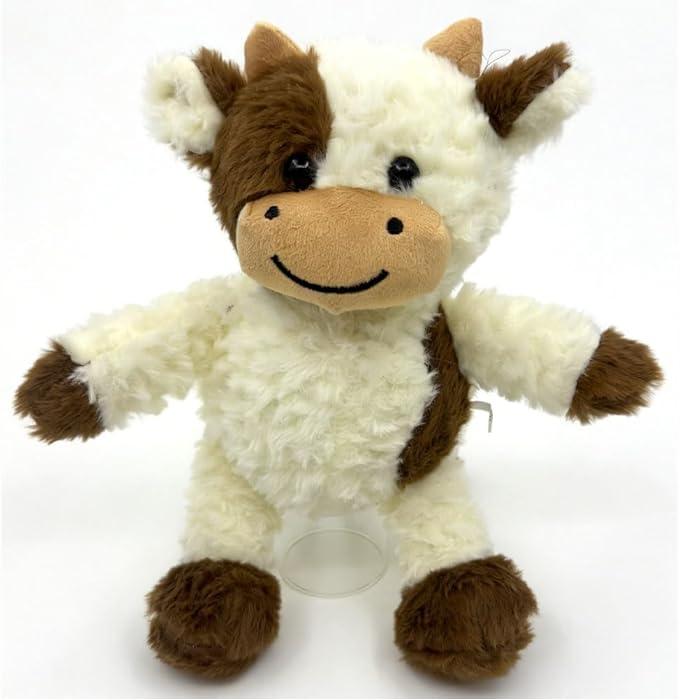 YUKOUQIAN Cow Stuffed Animal Cow Plush Doll Toy 11.8 inch for Girls Boys (Stand Cow brown1)