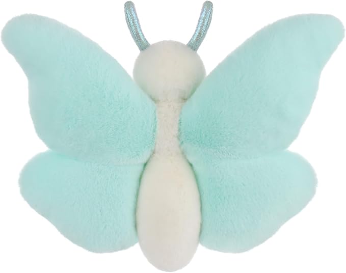 Apricot Lamb Blue Butterfly Plush Stuffed Animals for Kids, Soft Cute Plush Toys for Baby Girl and Boy, Fluffy Blue Butterfly Blue