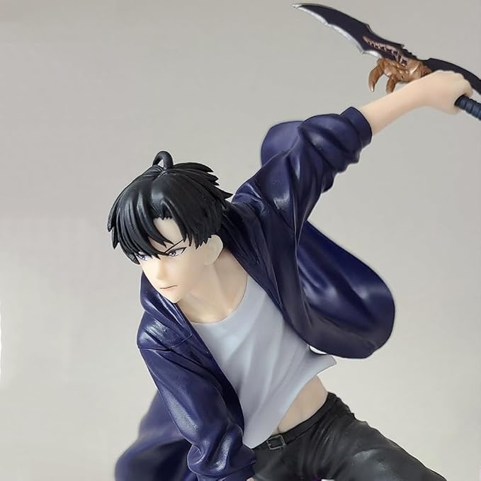 2pcs Sung Jin Woo Action Figure with Igris Figurine Battle Pose Anime Figure Igris and Sung Jin Woo Statue Collectibles Gift