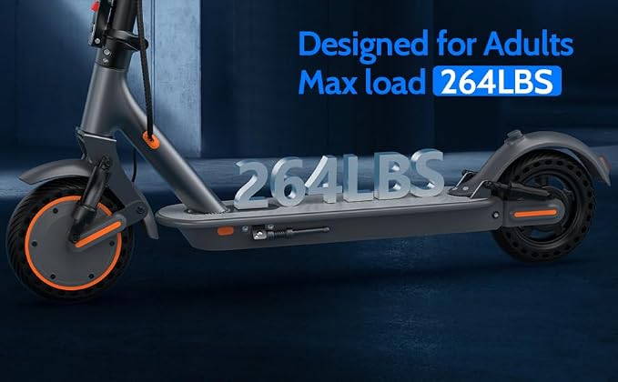 Maxshot Electric Scooter, 8.5" /10" /14" Tire, 16/19/22 Mph Top Speed, 12/16/21/27/28/49/50 Miles Long Range, Folding Escooter for Adults and Kids with Seat Bag, Dual Braking, Dual Suspension, App
