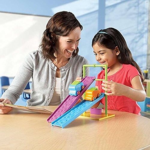 Learning Resources STEM Force and Motion Activity Set - Classroom STEM Toys for Kids, Kids Science Experiments, Science Engineering Kits, Physics Toys, Building Kits, Toy Engineering Set