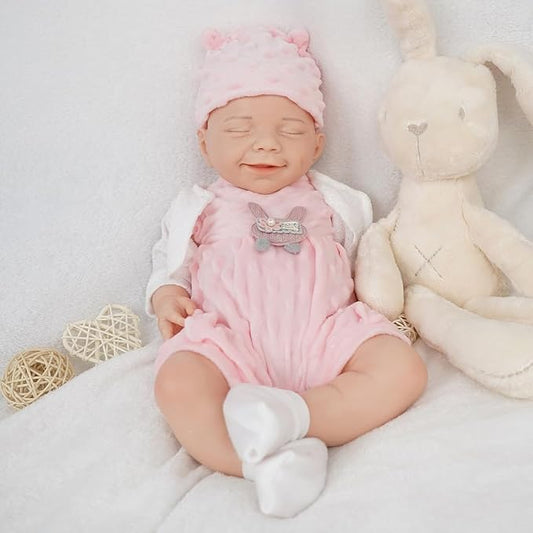 Girl 18 Inch, Silicone Reborn Baby Dolls, Realistic Baby Doll, Not Vinyl, Posable Newborn, Reborn Baby Dolls Silicone Full Body