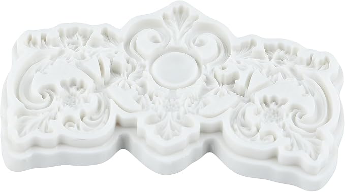 Baroque Style Polymer Clay Molds Baroque Scroll Relief Silicone Mold for Jewelry Making Epoxy Resin Casting Air Dry Polymer Clay Craft