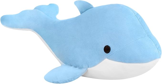 Dolphin Stuffed Animals Plush Pillows Soft Sea Animal Plush Dolls Stuffed Animal Plushies (Sky Blue-15.2Inch)