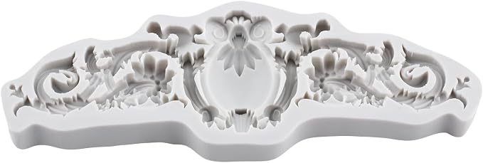 Baroque Polymer Clay Molds Curlicues Scroll Relief Flower Lace Filigree Silicone Mold for DIY Crafts Epoxy Resin Casting Air Dry Polymer Clay Plaster Jewelry Making