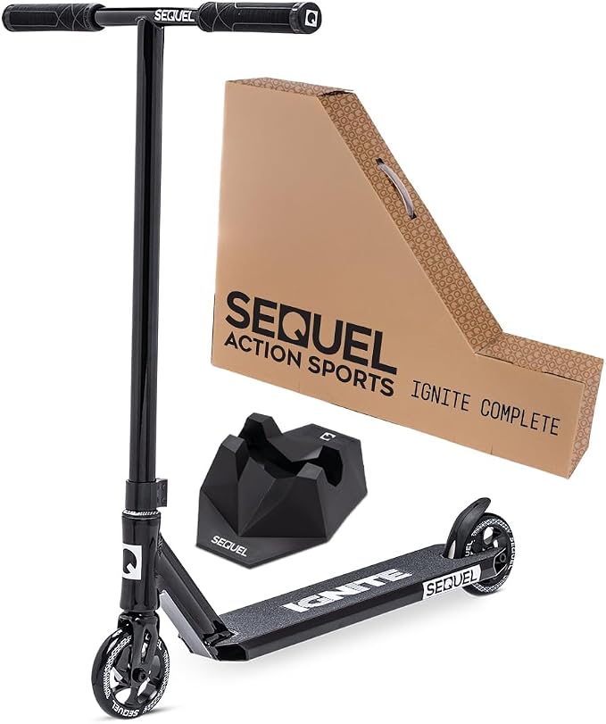 Sequel Ignite Pro Scooter, Pro Stunt Scooter Complete Trick Scooter for Kids 8+, Beginner Skatepark BMX Scooter