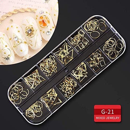 Artdone 9 boxes Nail Rhinestones Glitter Gems Diamonds Studs Crystals Sequins Kit With 1 Tweezers and 3 Pen for Nail Art Supplies Accessories