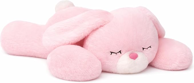 Weighted Easter Bunny Stuffed Animal Soft Weighted Rabbit Plushes Cute Pink Bunny Plush Toy Birthday Easter Gifts for Kids Boys Girls Adults (20" 4 lbs)