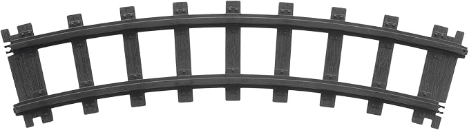 Lionel Battery O Gauge Curved Track Pack – 12-Piece Black Plastic Train Track Set, Snap-Together Expansion for Battery O Gauge Train Layouts, Ages 4+