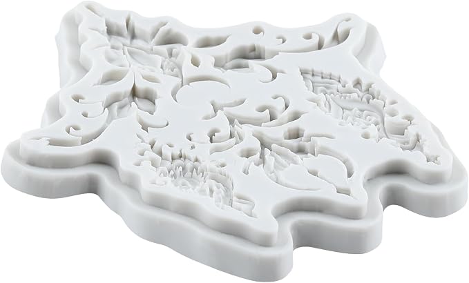Baroque Lace Silicone Mold Relief Flower Filigree Polymer Clay Molds for DIY Crafts Epoxy Resin Casting Air Dry Polymer Clay Plaster Jewelry Making