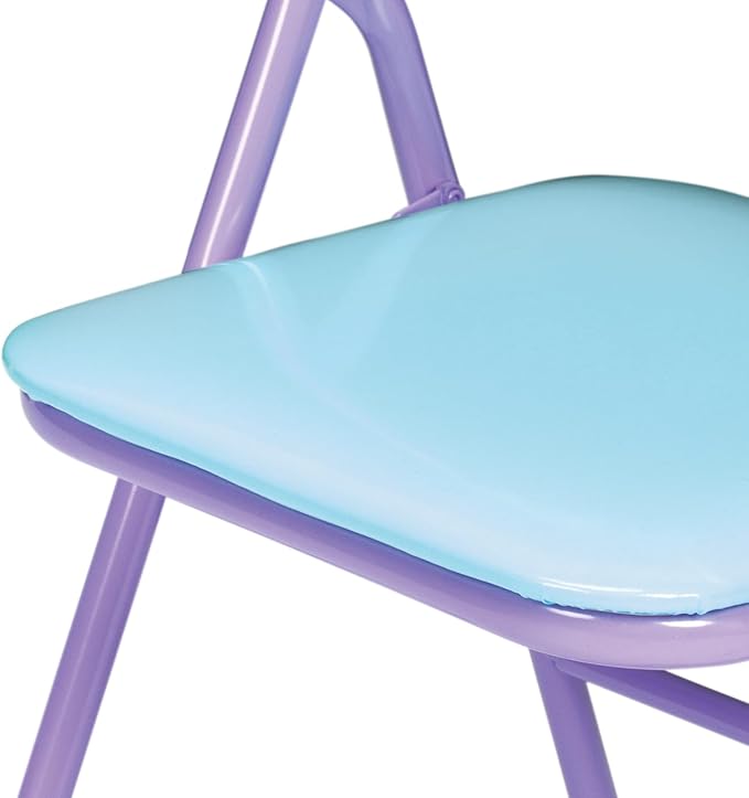 Gabby's Doll House Girls Folding Table & Chairs Set for Kids and Toddlers 36 Months Up To 7 years, Includes: 1 Table (36"L x 24"W x 20"H), 2 Chairs (13"L x 13.5"W x 21"H) Weight Limit: 70 lb