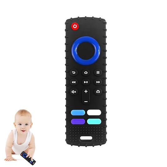 Baby Teething Toys - Silicone Remote Control Shape, Soft Safe Chew Toy for Babies 0+ Months