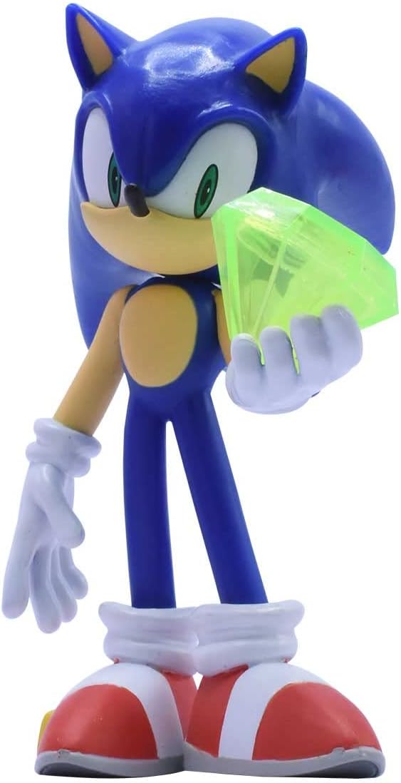Just Toys – Sonic the Hedgehog Action Figure, 4" Buildable Poseable | Officially Licensed Sonic figure with interchangeable arms & accessories — 4 inch articulated, poseable collectible
