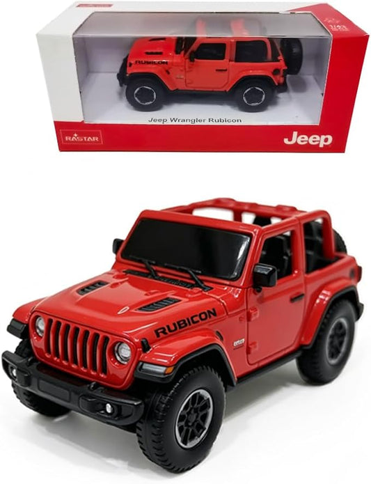 RASTAR 1/43 Diecast Model Car Jeep Wrangler Rubicon, Durable, 59000 | Officially Licensed, Ideal Gift, Zinc Alloy, Smooth Rolling Wheels, Great for Play & Display for Kids & Car Lovers Ages 3+