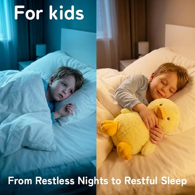 Niuniu Daddy 14" | 3.5 Pound Duck Weighted Stuffed Animal for Kids & Adults, Large Weighted Plushies Pillow for Sleeping and Calming, Cute Sitting Plush Toy Huggable Gift for Everyday Comfort