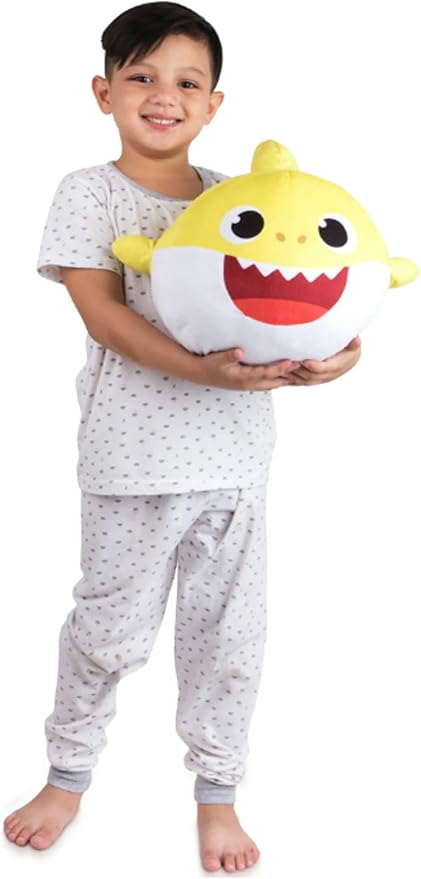 Nickelodeon Baby Shark Kids Plush Cuddle and Decorative Pillow Buddy, Yellow 15" Tall