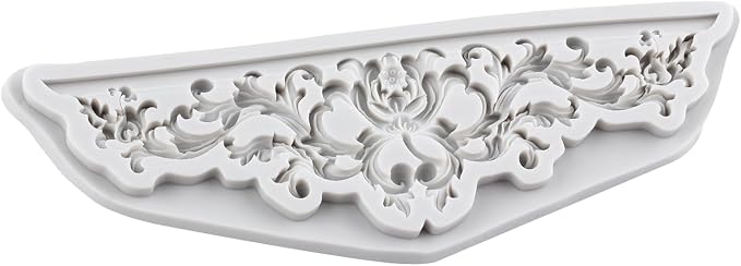 Baroque Polymer Clay Molds Curlicues Scroll Relief Flower Lace Silicone Mold for DIY Crafts Epoxy Resin Casting Air Dry Polymer Clay Plaster Jewelry Making