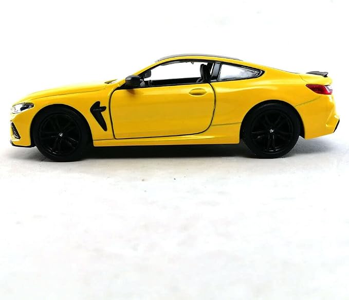 KiNSMART BMW M8 Competition 1:36 Scale 5" Die Cast Metal Model Toy Super Car w/Pullback Action (Yellow)
