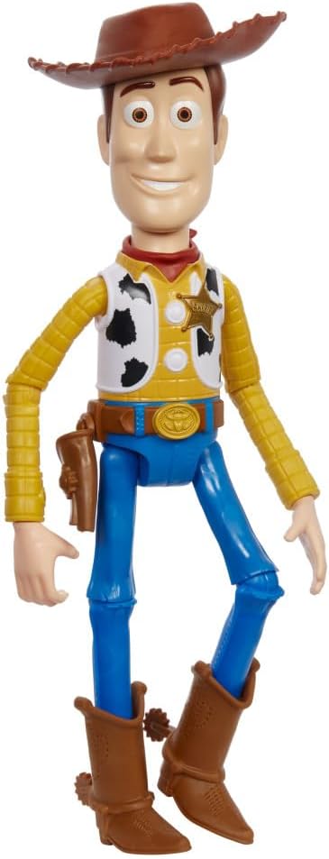 Mattel Disney and Pixar Toy Story Large Action Figure, Posable Woody Collectible in Signature Sheriff Look with Removable Hat, 12-inch Scale