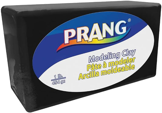 Prang Modeling Clay, Black, 1 lb. Block | Pliable, Non-Hardening, Non-Staining, Easy Clean-Up, Perfect for Preschool and Elementary Aged Children