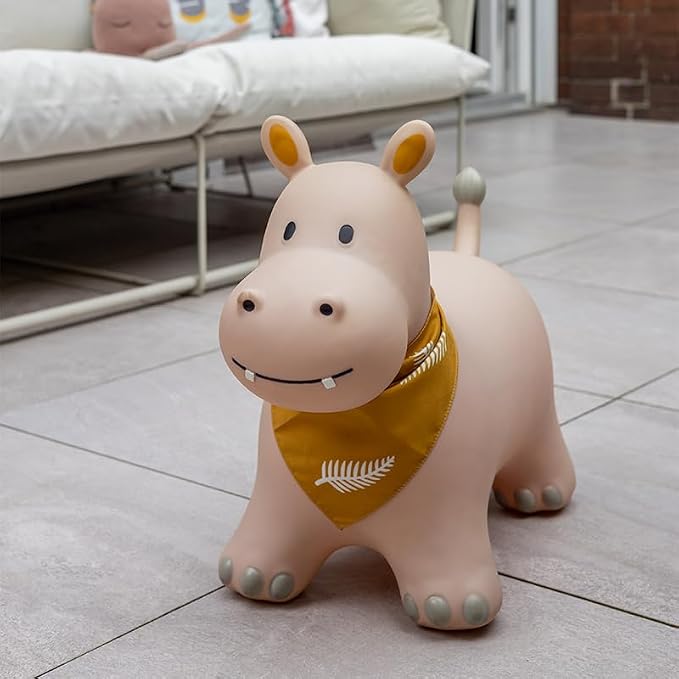 Kindsgut Bouncy Animal Hopper – Inflatable Bouncing Ride-On Toy for Kids & Toddlers Age 2+, Designed in Germany, Indoor & Outdoor, Hippo