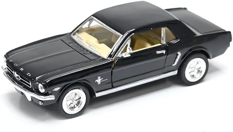 KiNSMART 1964 1/2 Ford Mustang 1:36 Scale 5" Die Cast Metal Model Classic Toy Car (Black)