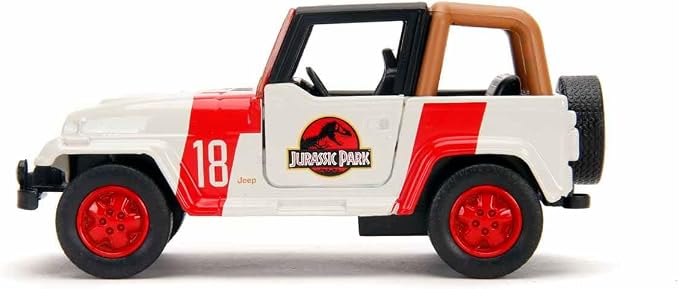 Jada Toys Jurassic World 1:32 Jeep Wrangler Die-cast Car, Toys for Kids and Adults