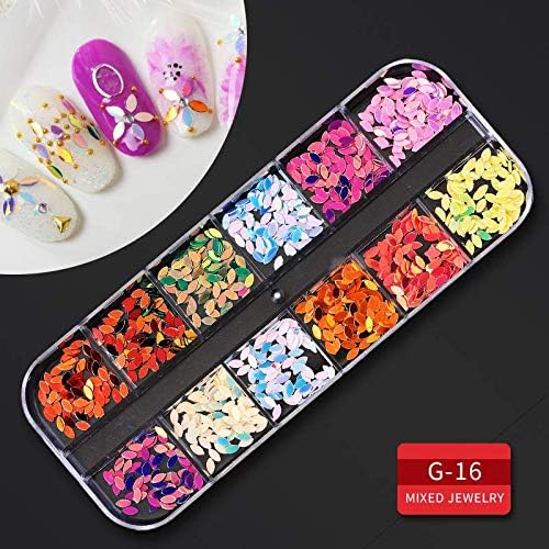 Artdone 9 boxes Nail Rhinestones Glitter Gems Diamonds Studs Crystals Sequins Kit With 1 Tweezers and 3 Pen for Nail Art Supplies Accessories