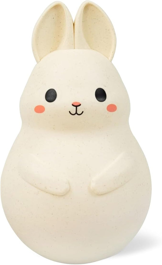 Tiger Tribe: Roly Poly - Bunny - Soft Silicone, ECO Bio-Plastic, Twinkling Sound, Soothing Sensory Toy, Infant & Baby Ages 3+ mo.