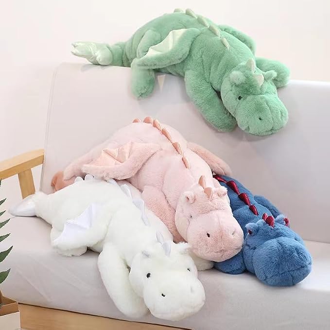 Weighted Dragon Stuffed Animal 35.4" 5Lbs, Medium Pink Weighted Plush Dragon Toy for Kids and Adults(2025 Weighted Version)