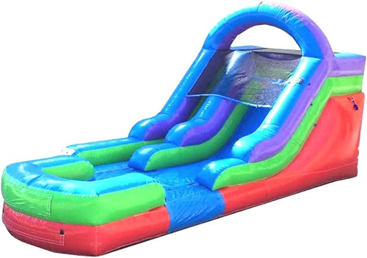 TentandTable Inflatable Water Slide for Kids and Adults, Commercial Grade Giant Blow Up Backyard Water Fun, Includes Electric Air Blower, 23' L x 9' W x 12' H, Retro Rainbow