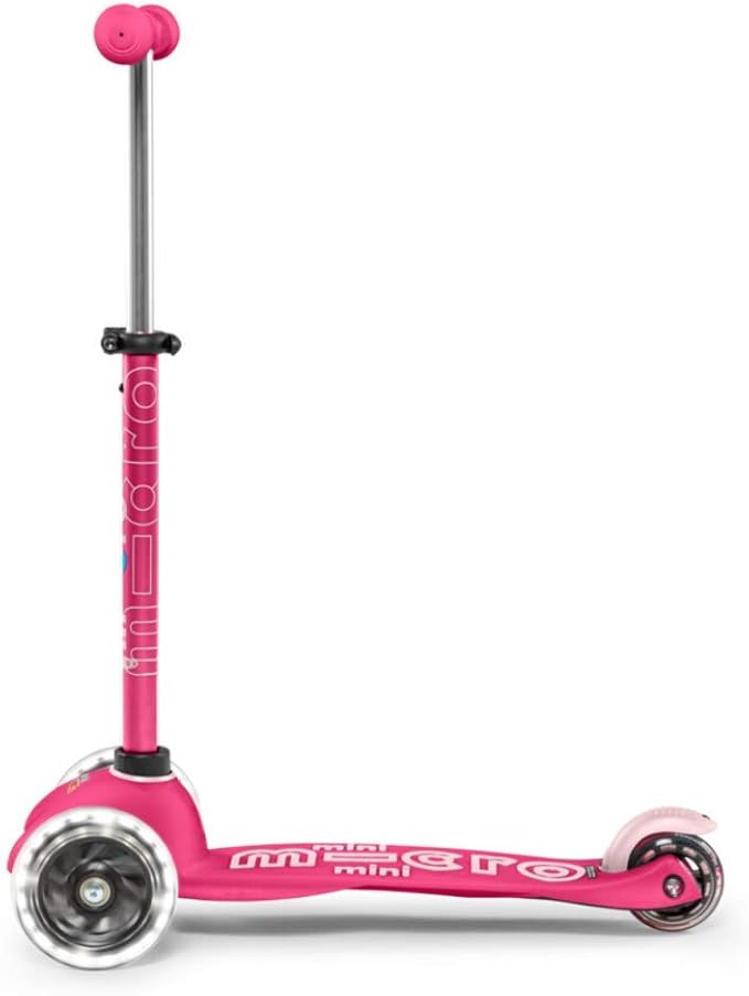 Micro Kickboard | Mini LED Kids Scooter for Ages 2-5 | Children up to 110 lbs | 3 Wheel Lean-to-Steer Design | Adjustable T Bar | Smooth Ride, Motion Activated PU LED Wheels | Swiss Design