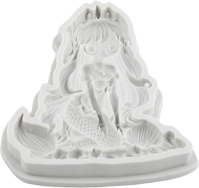 Mermaid Polymer Clay Mold Mermaid Girl Silicone Molds for DIY Craft Epoxy Resin Casting Polymer Clay Tools Crafts Air Dry Jewelry Making
