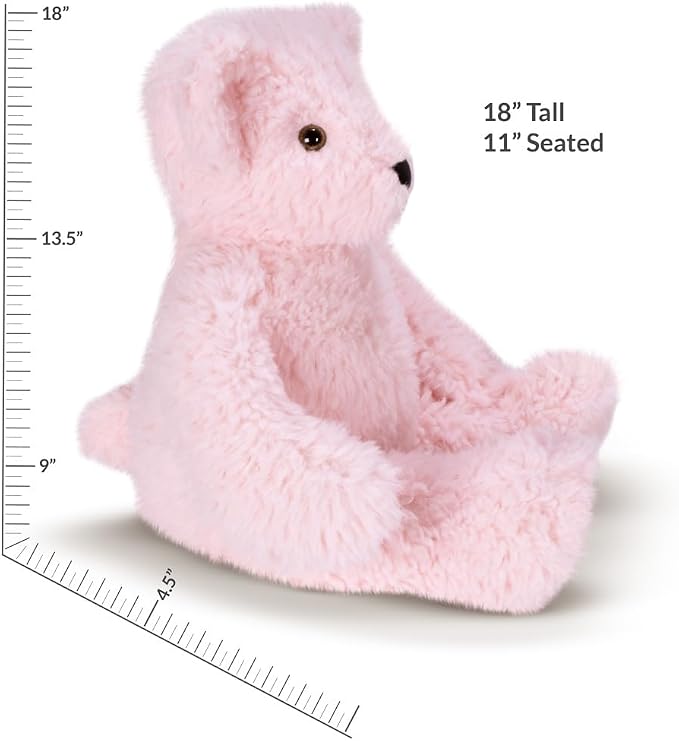 Vermont Teddy Bear | Pink Teddy Bear Stuffed Animal | Soft Pink Plush with 100% Recycled Filling, Designed in USA | 18 Inch | Cuddly Gift | Super Soft Teddy Bear Collection