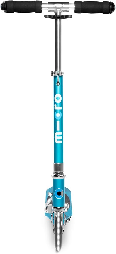 Micro Kickboard | Sprite Foldable LED Scooter for Ages 6+ | Children up to 220 lbs | 2 Wheel | Travel Ready | Adjustable T Bar | Smooth Ride, Motion Activated PU LED Wheels | Swiss Design