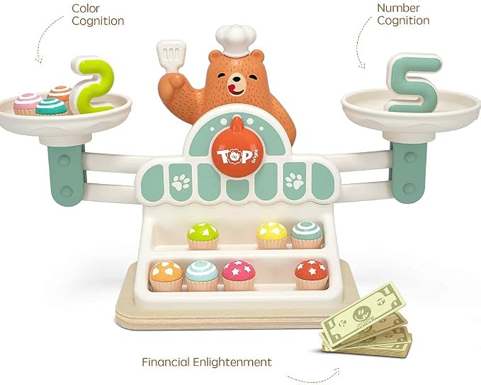 TOP BRIGHT Balance Math Game for Kids - STEM Toys for 3 Year Old Girls Boys Gifts, Balance Counting Toys Educational Kindergarten Preschool Learning Toys for Age 3 4 5