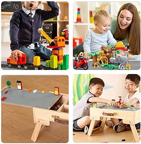 LVHERO Classic Baseplates Building Plates for Building Bricks 100% Compatible with All Major Brands-Baseplate, 10in x 10in, Pack of 8 (Gray)